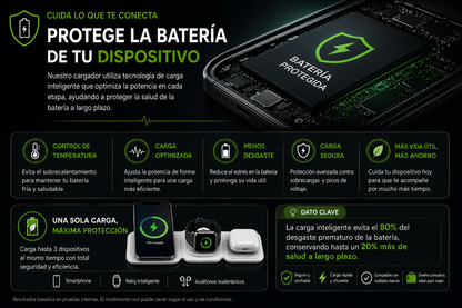 Base de Carga Magnética 15W para iPhone y Android